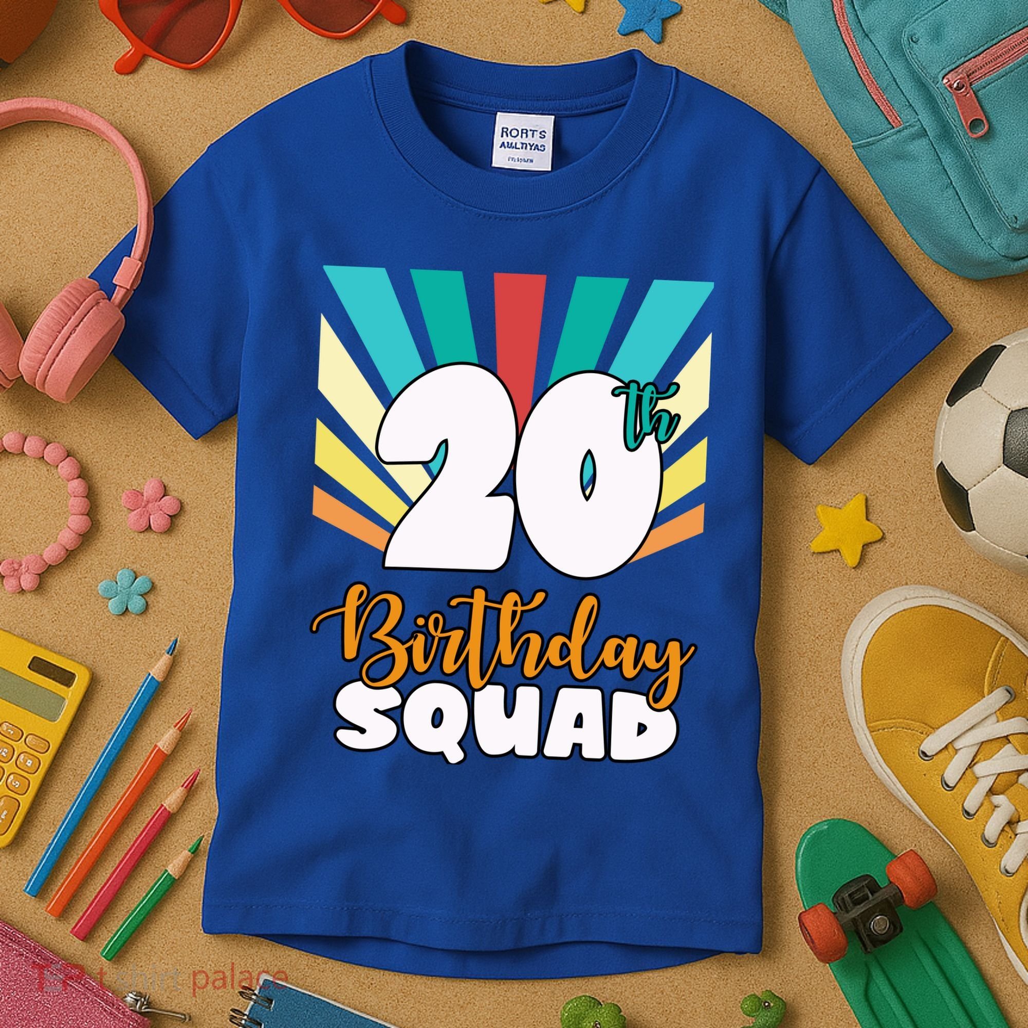 20th Birthday Squad 20 Years Old Kids T-Shirt