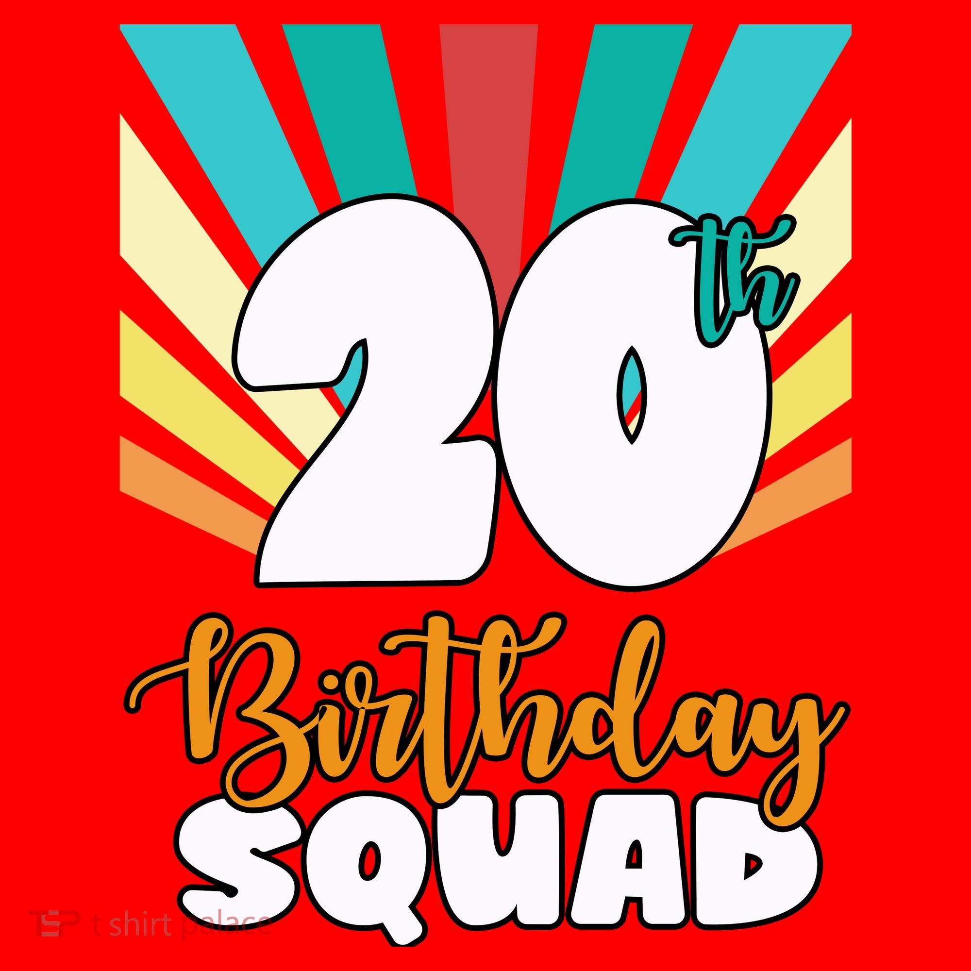 20th Birthday Squad 20 Years Old Santa Hat