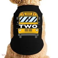 2nd Birthday School Bus theme party Doggie Tank thumb 0