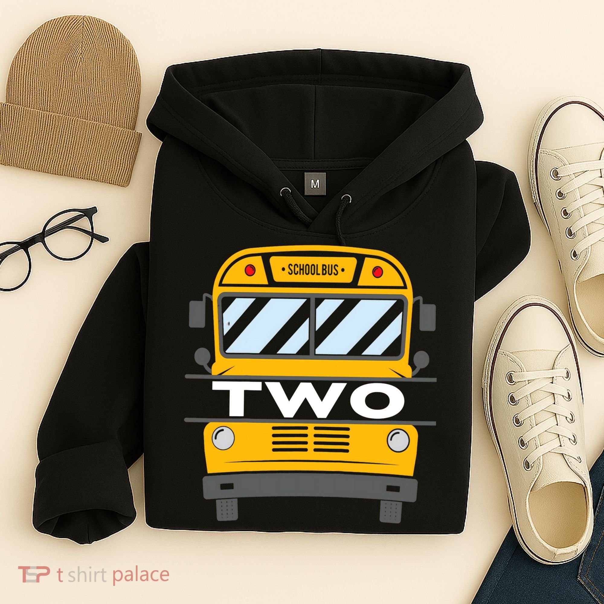2nd Birthday School Bus theme party Hoodie