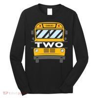 2nd Birthday School Bus theme party Long Sleeve Shirt thumb 0