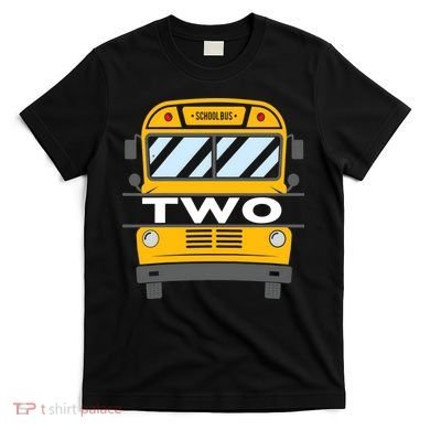 2nd Birthday School Bus theme party T-Shirt