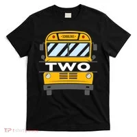 2nd Birthday School Bus theme party T-Shirt thumb 0