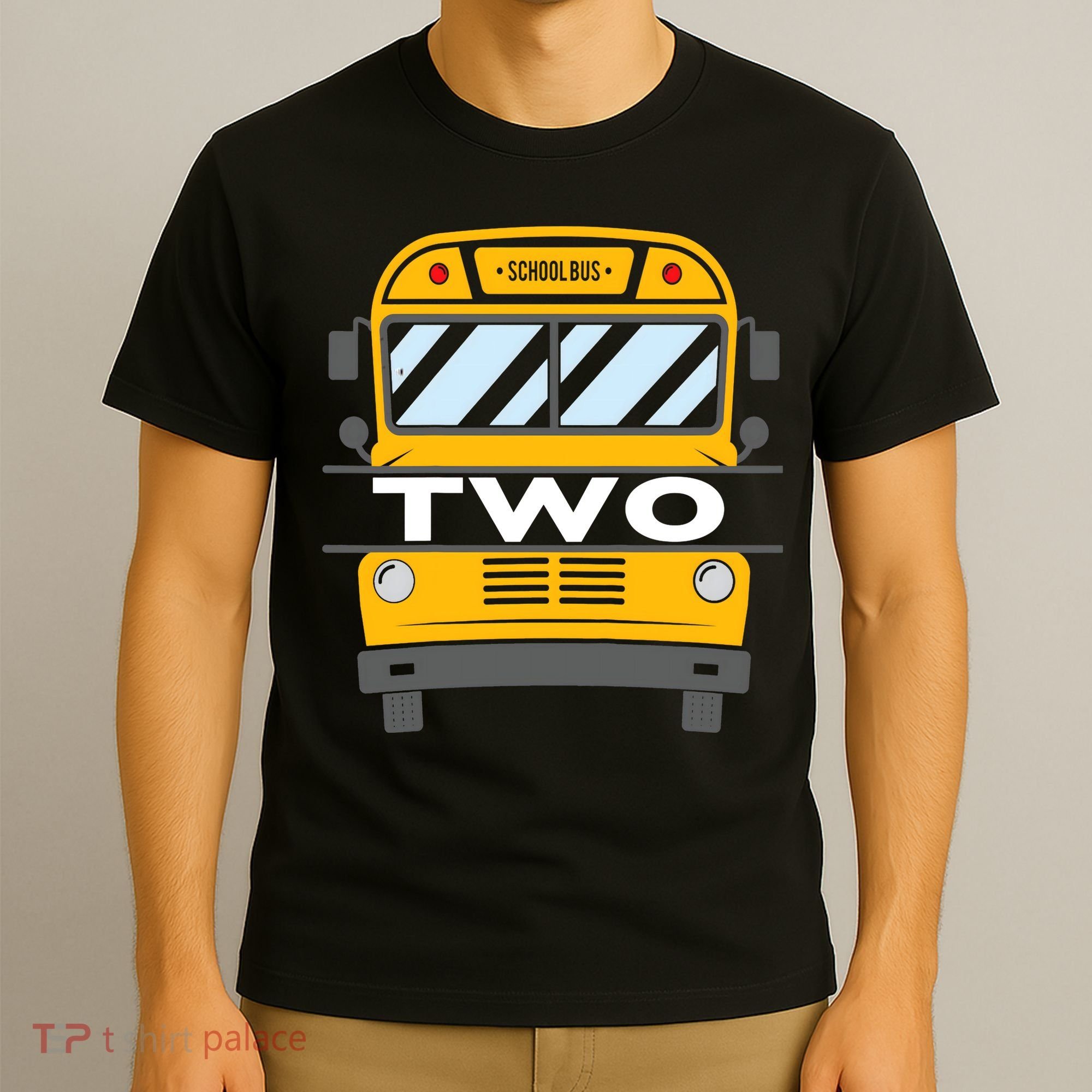 2nd Birthday School Bus theme party T-Shirt