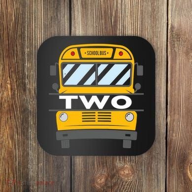 2nd Birthday School Bus theme party Coaster