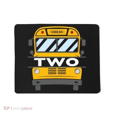 2nd Birthday School Bus theme party Mousepad
