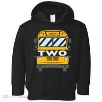 2nd Birthday School Bus theme party Toddler Hoodie thumb 0