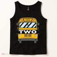 2nd Birthday School Bus theme party Tank Top thumb 2