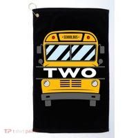 2nd Birthday School Bus theme party Golf Towel thumb 0