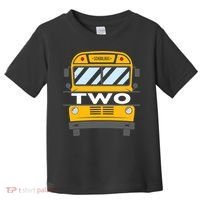 2nd Birthday School Bus theme party Toddler T-Shirt thumb 0