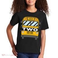 2nd Birthday School Bus theme party Kids T-Shirt thumb 2
