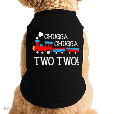 2nd Birthday Train Chugga Chugga Two Two Doggie Tank