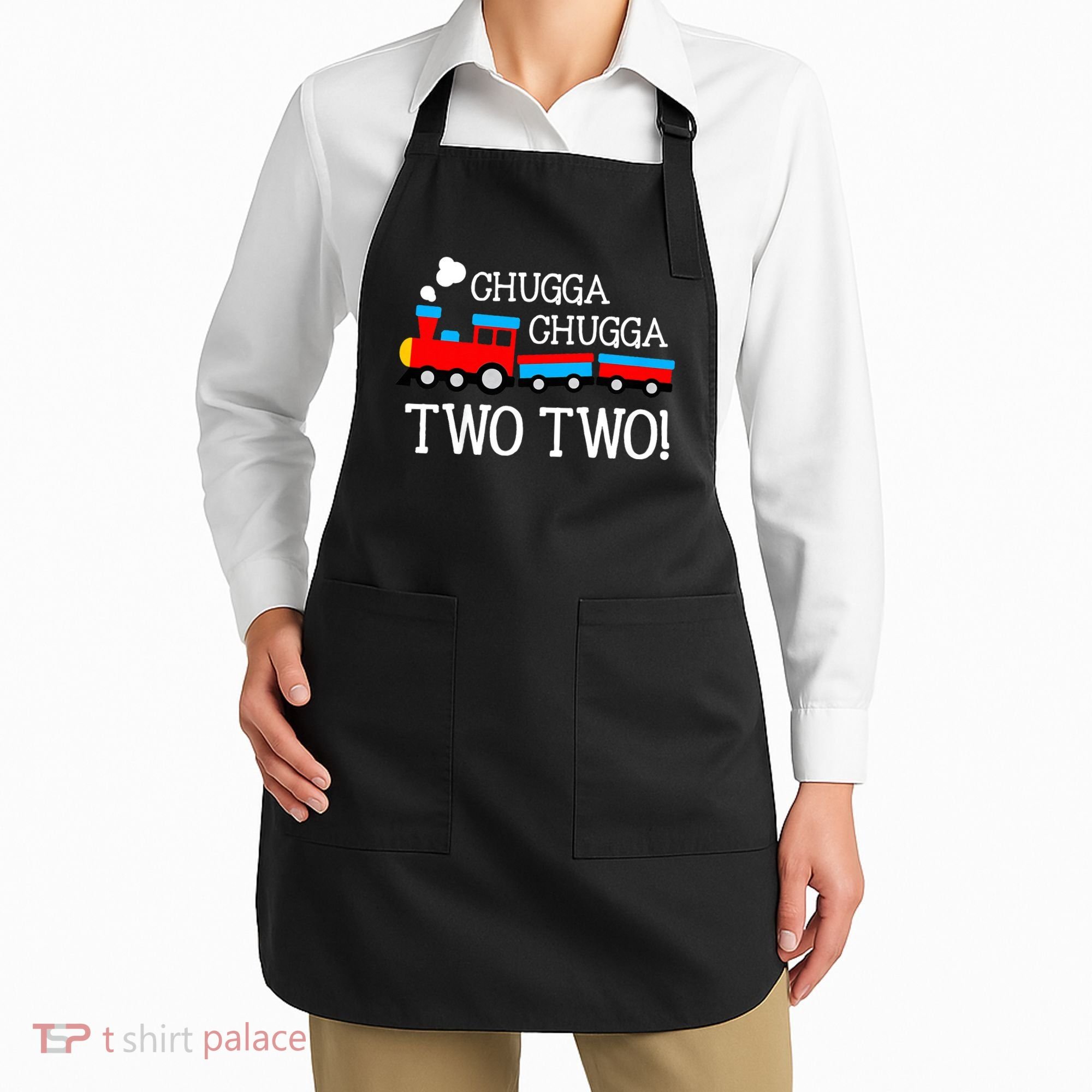 2nd Birthday Train Chugga Chugga Two Two Apron