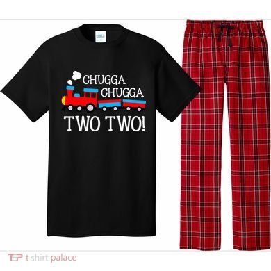 2nd Birthday Train Chugga Chugga Two Two Pajama Set