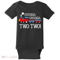 2nd Birthday Train Chugga Chugga Two Two Baby Bodysuit thumb 0
