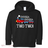 2nd Birthday Train Chugga Chugga Two Two Toddler Hoodie thumb 0