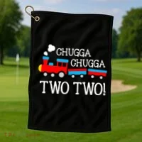 2nd Birthday Train Chugga Chugga Two Two Golf Towel thumb 1