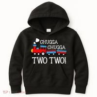 2nd Birthday Train Chugga Chugga Two Two Kids Hoodie thumb 0