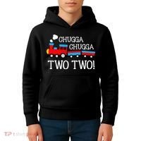 2nd Birthday Train Chugga Chugga Two Two Kids Hoodie thumb 4