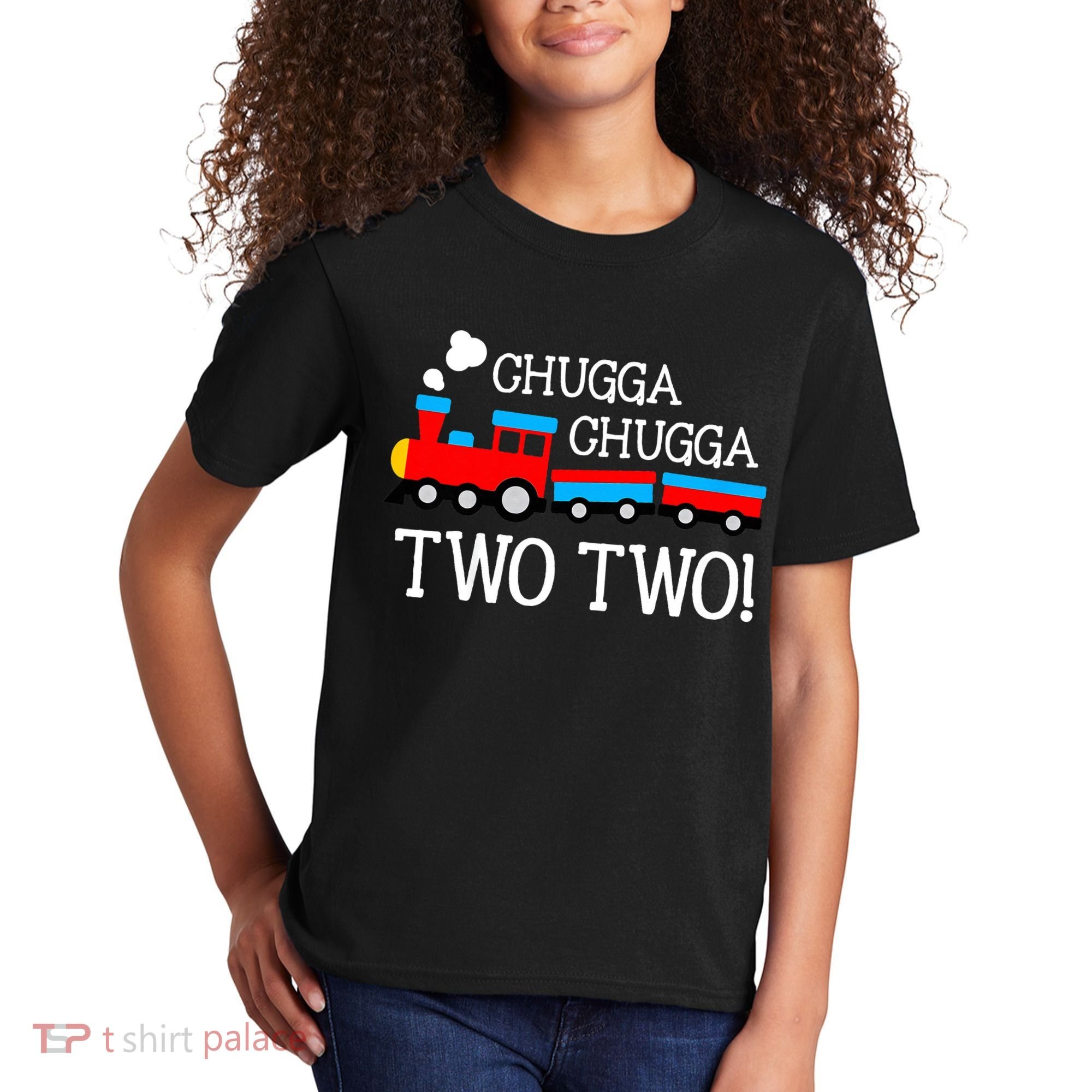 2nd Birthday Train Chugga Chugga Two Two Kids T-Shirt