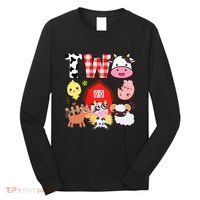2nd Birthday Two Year Old Farm Theme Animals Birthday Party Long Sleeve Shirt thumb 0