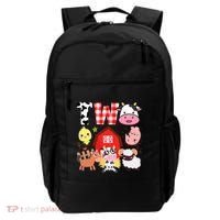 2nd Birthday Two Year Old Farm Theme Animals Birthday Party Backpack thumb 0