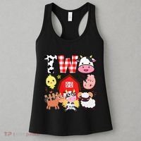 2nd Birthday Two Year Old Farm Theme Animals Birthday Party Women's Tank Top thumb 3