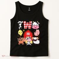 2nd Birthday Two Year Old Farm Theme Animals Birthday Party Tank Top thumb 2