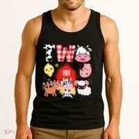 2nd Birthday Two Year Old Farm Theme Animals Birthday Party Tank Top thumb 3
