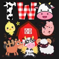 2nd Birthday Two Year Old Farm Theme Animals Birthday Party Visor thumb 3