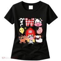 2nd Birthday Two Year Old Farm Theme Animals Birthday Party Women's T-Shirt thumb 0