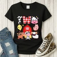 2nd Birthday Two Year Old Farm Theme Animals Birthday Party Women's T-Shirt thumb 3
