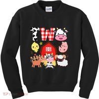 2nd Birthday Two Year Old Farm Theme Animals Birthday Party Kids Sweatshirt thumb 0