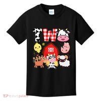 2nd Birthday Two Year Old Farm Theme Animals Birthday Party Kids T-Shirt thumb 0