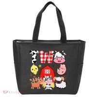 2nd Birthday Two Year Old Farm Theme Animals Birthday Party Tote Bag thumb 0