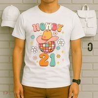 21st Birthday Western Life Howdy 21 Wild West Country Life T-Shirt thumb 6