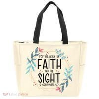 2 Corinthians 5:7 For We Walk By Faith Not By Sight Tote Bag thumb 0