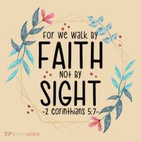 2 Corinthians 5:7 For We Walk By Faith Not By Sight Tote Bag thumb 4
