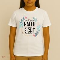 2 Corinthians 5:7 For We Walk By Faith Not By Sight T-Shirt thumb 4