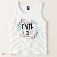 2 Corinthians 5:7 For We Walk By Faith Not By Sight Tank Top thumb 2