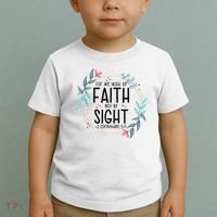 2 Corinthians 5:7 For We Walk By Faith Not By Sight Toddler T-Shirt thumb 2