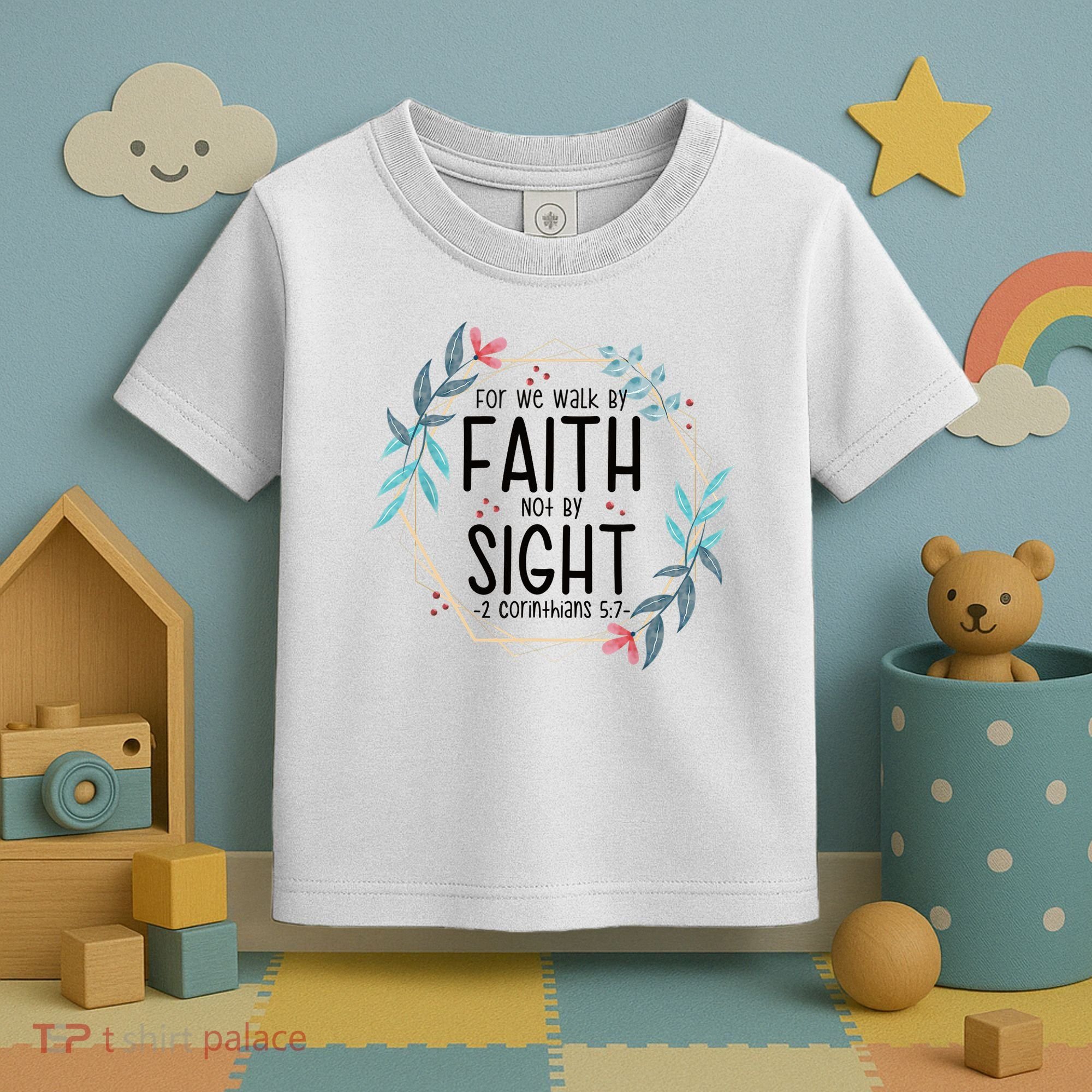 2 Corinthians 5:7 For We Walk By Faith Not By Sight Toddler T-Shirt