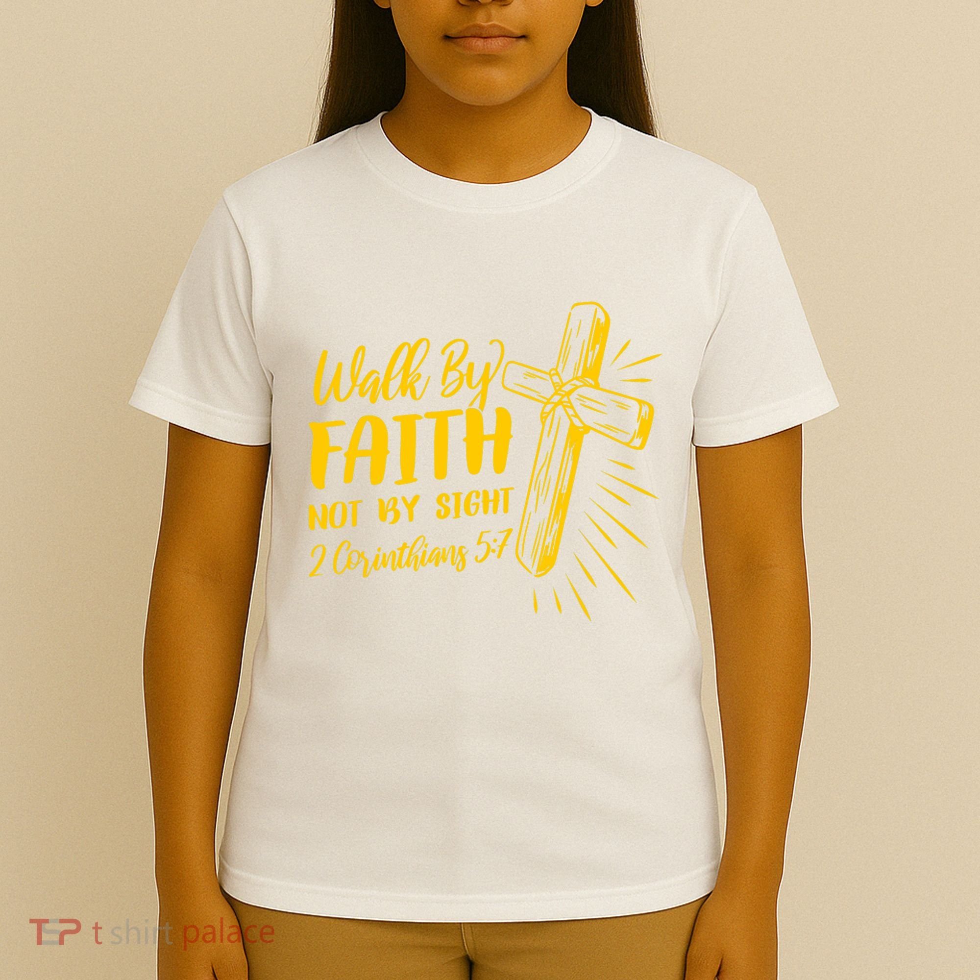 2 Corinthians 5:7 For We Walk By Faith Not By Sight T-Shirt