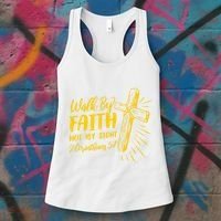 2 Corinthians 5:7 For We Walk By Faith Not By Sight Women's Tank Top thumb 3