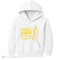 2 Corinthians 5:7 For We Walk By Faith Not By Sight Kids Hoodie thumb 0