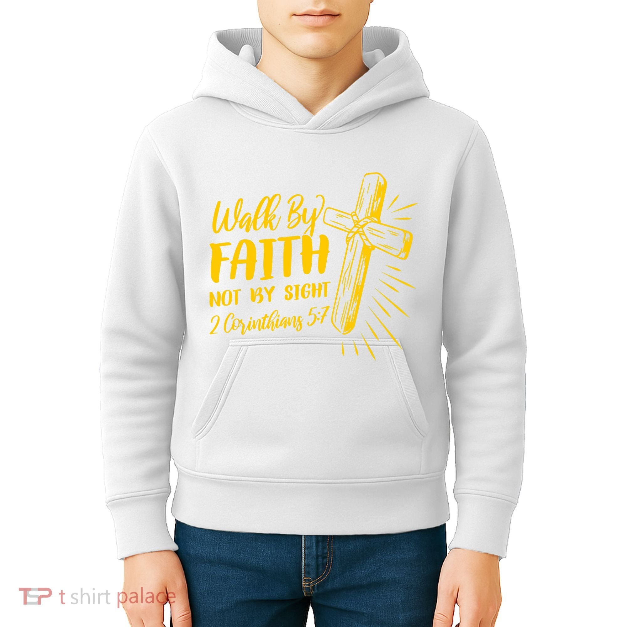 2 Corinthians 5:7 For We Walk By Faith Not By Sight Kids Hoodie