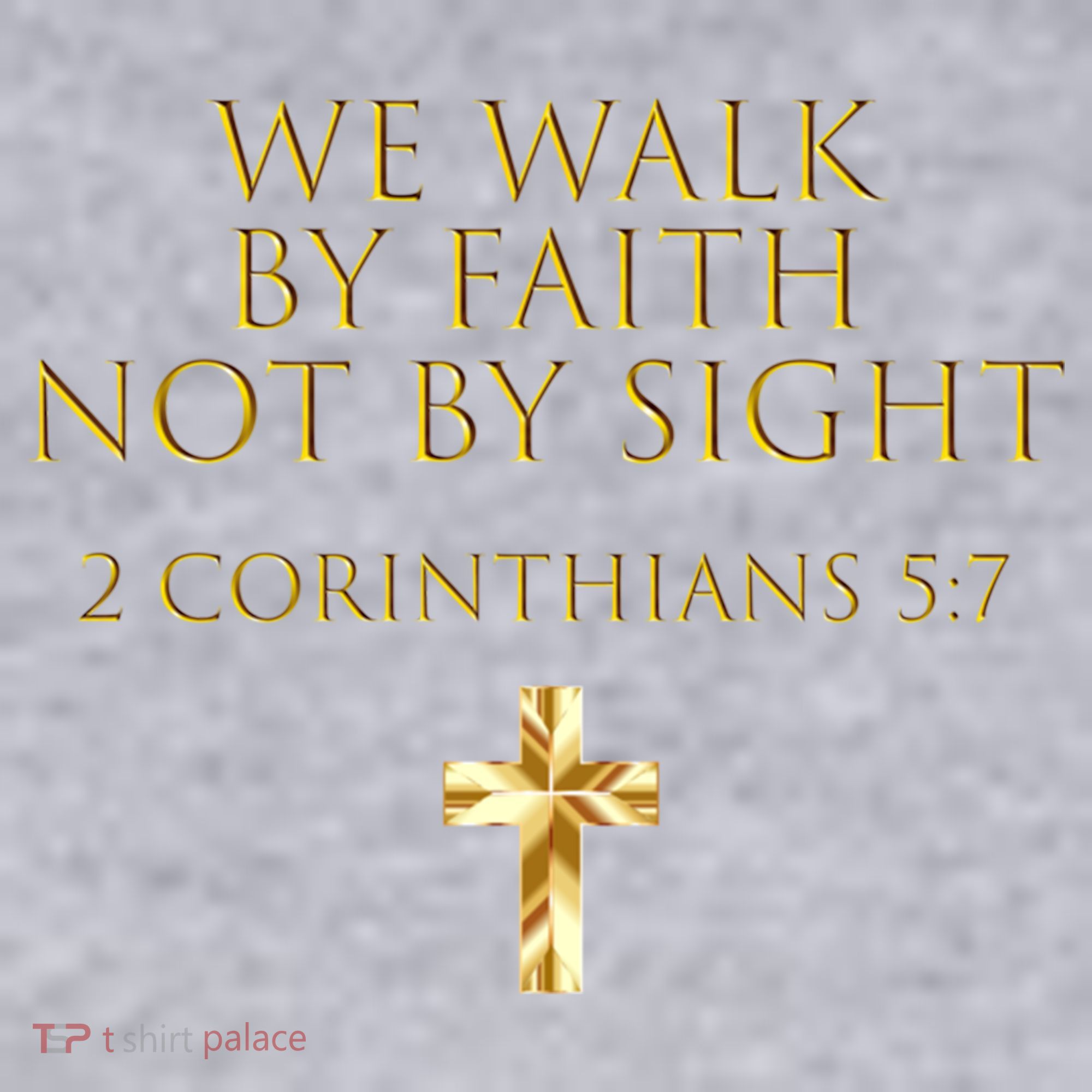 2 Corinthians 5:7 Bible Verse We Walk By Faith Not By Sight Gift Women's Racerback Cropped Tank