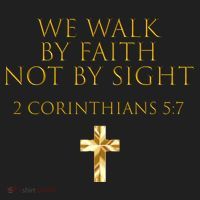 2 Corinthians 5:7 Bible Verse We Walk By Faith Not By Sight Gift Hat thumb 2