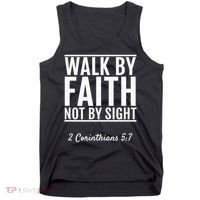 2 Corinthians 57 Walk By Faith Not By Sight Bible Tank Top thumb 0