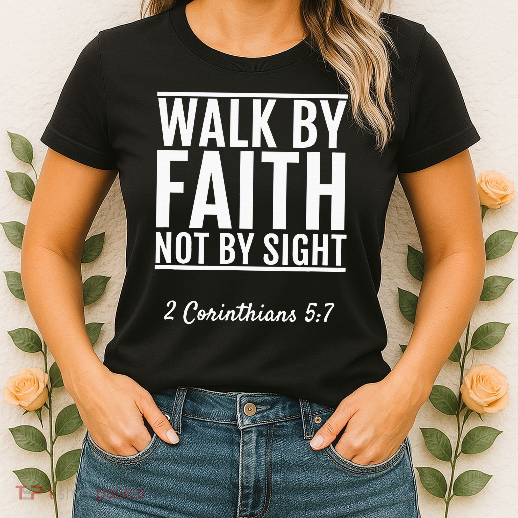 2 Corinthians 57 Walk By Faith Not By Sight Bible Women's T-Shirt